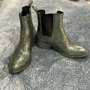 Jeffrey Campbell glitter rain boots